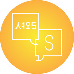 Translate icon single vector illustration