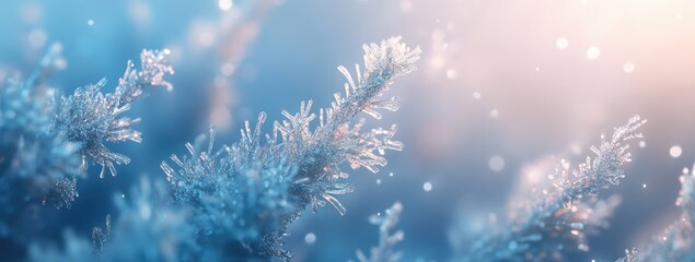 A soft blue background with delicate snowflakes, perfect for creating an enchanting winter-themed design or adding to the festive atmosphere of Christmas and New Year celebrations