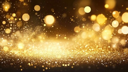 Golden bokeh light clusters creating a sense of warmth and intimacy on a dark background.