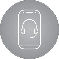 Mobilephone Support icon single vector illustration