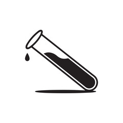 laboratory test tube icon vector on white background