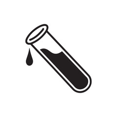 laboratory test tube icon vector on white background