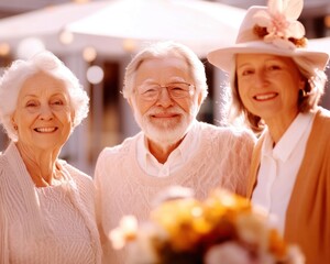 Active Seniors A lively senior community participating in group wellness activities in a bright and cheerful environment Discover the joy of healthy aging through engaging programs, social