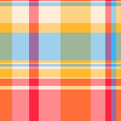 Vibrant pastel plaid pattern. Perfect for textile design, website backgrounds, or crafting projects.  This cheerful, seamless design features soft color blocks in a classic checked style.