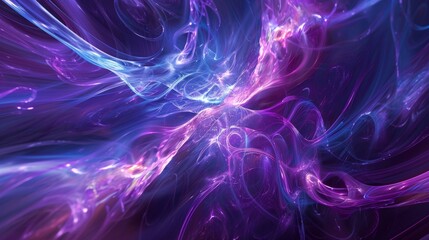 Obraz premium Abstract Purple and Blue Nebula Wallpaper