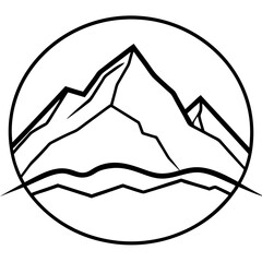 Mountain Line Art Vector Design