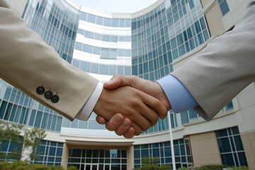 two businessmen shaking hands