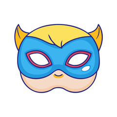 kid friendly superhero mask icon