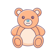teddy bear vector icon, teddy bear vector illustration - simple illustration of teddy bear, perfect for logos,and teddy bear -themed designs.