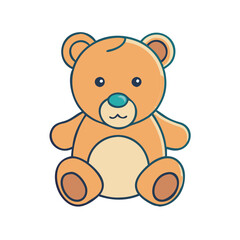 teddy bear vector icon, teddy bear vector illustration - simple illustration of teddy bear, perfect for logos,and teddy bear -themed designs.
