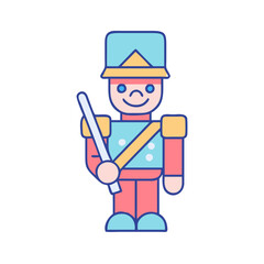 toy soldier vector icon, toy soldier vector illustration - simple illustration of toy soldier, perfect for logos,and toy soldier -themed designs.