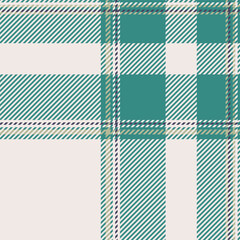 Stylish teal and beige diagonal plaid pattern. Perfect for textile design, fashion, website backgrounds, or stationery.  Offers a modern, yet classic aesthetic.