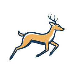 Obraz premium Dear vector illustration with white background