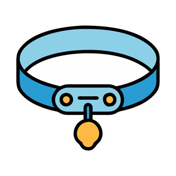 recommend clip art: pet collar icon vector illustration on white background