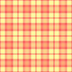 Vibrant yellow and coral plaid pattern.  Perfect for backgrounds, textiles, or website designs.  Seamless repeat for endless possibilities  Add a touch of summery warmth to your projects.