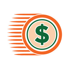 Fast Money Transfer Logo vector Design.