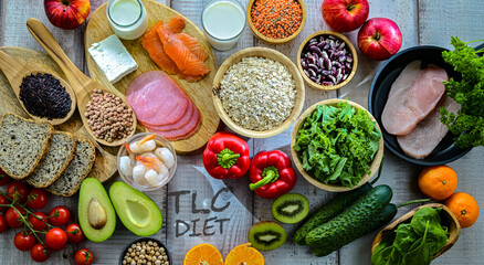 Foods representing TLC diet.