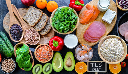 Foods representing TLC diet.