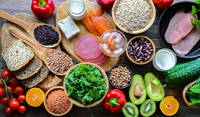 Foods representing TLC diet.