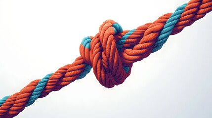 A complex knot ties two ropes together