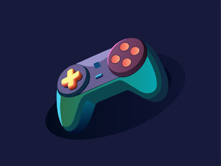 A vibrant 3D gamepad generative ai