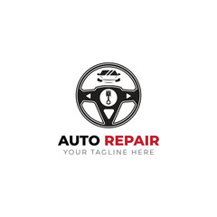 Auto repair Car Logo design vector