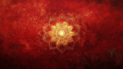 Blooming golden mandala