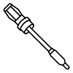 Fototapeta premium calibrated torque screwdriver line art vector illustration