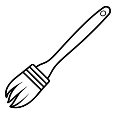 paintbrush line art vector illustration