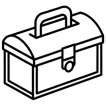 recommend clip art:  tool chest line art vector illustration