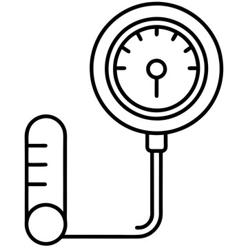 black tire pressure gauge clip art preview