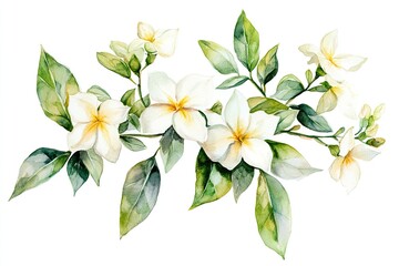 Obraz premium Jasmine isolated on white background