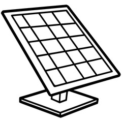 Abstract Solar Panel Line Art Graphic