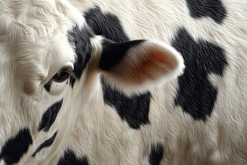 Black and White Cow Skin Texture. Cow Skin Texture. Close-Up of Cow Skin. Cowhide Texture. Pattern of Cow Skin. Detailed Cow Skin Texture. Black and White Cowhide. Natural Cow Skin Surface.	