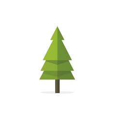 Fototapeta premium Isolated Pine Tree Green Evergreeen Nature Icon Logo Symbol