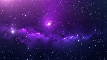 Fototapeta premium abstract starry Space purple with shining star dust and nebula. Realistic galaxy with milky way and planet background 