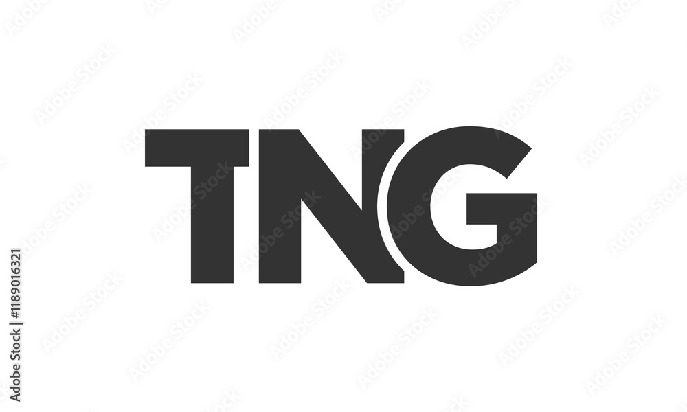 Fototapete tng logo design template with strong and modern bold text. initial based vector logotype featuring s