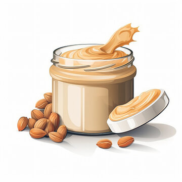 recommend clip art: Charming Peanut Butter Jar Clipart with a Wholesome Appeal flat food  