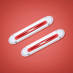 Obraz premium Simple Flat Sausage Link Vector Graphic on White art food meat icon 