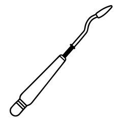 dental sealer  line art vector illustration