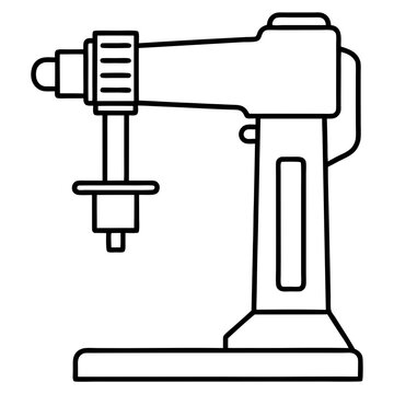 black and white drill press machine clip art preview