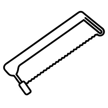 black outline saw tool clip art preview