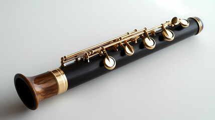 Naklejka premium Polished african blackwood with deep, even tones, ideal for luxury clarinets, luxury wood texture, musical sophistication. Blazewood. Illustration