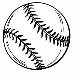 baseball ball black vector silhouette