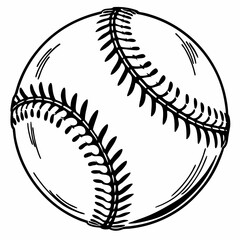 baseball ball black vector silhouette