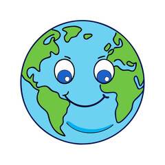 earth with a smile vector icon, earth with a smile vector illustration - simple illustration of earth with a smile, perfect for logos,and earth with a smile -themed designs.