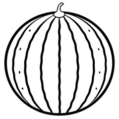 Clean watermelon Outline Vector