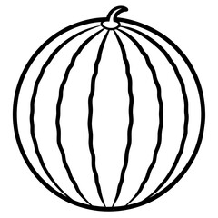 Clean watermelon Outline Vector
