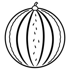 Clean watermelon Outline Vector