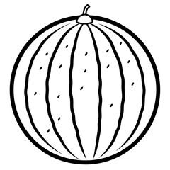 Clean watermelon Outline Vector